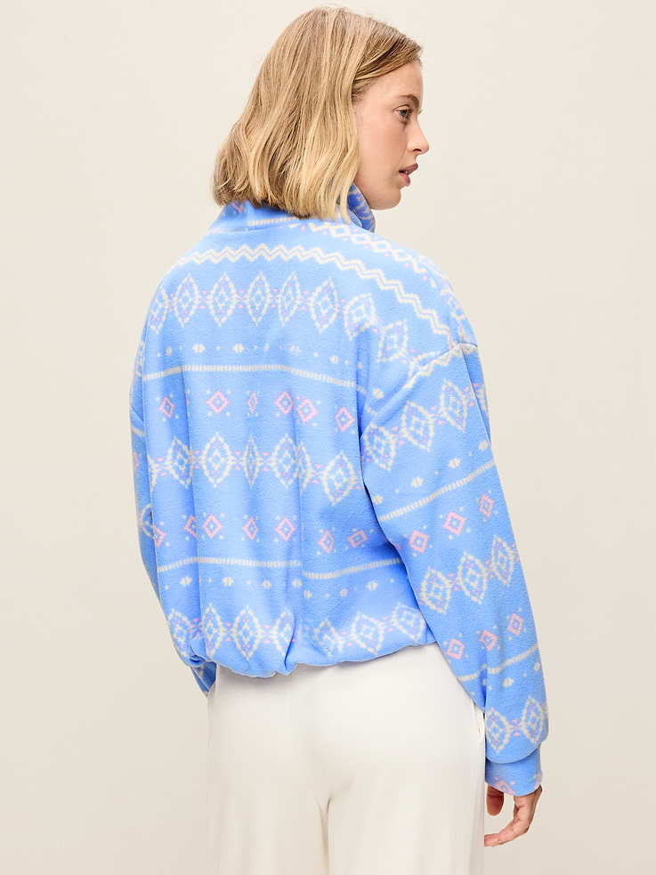 Image 2 of 7, Performance Fleece Bubble-Hem Popover