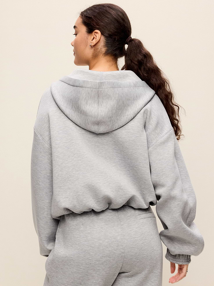 Image 5 of 8, Bounce Fleece Bubble-Hem Hoodie Sweatshirt