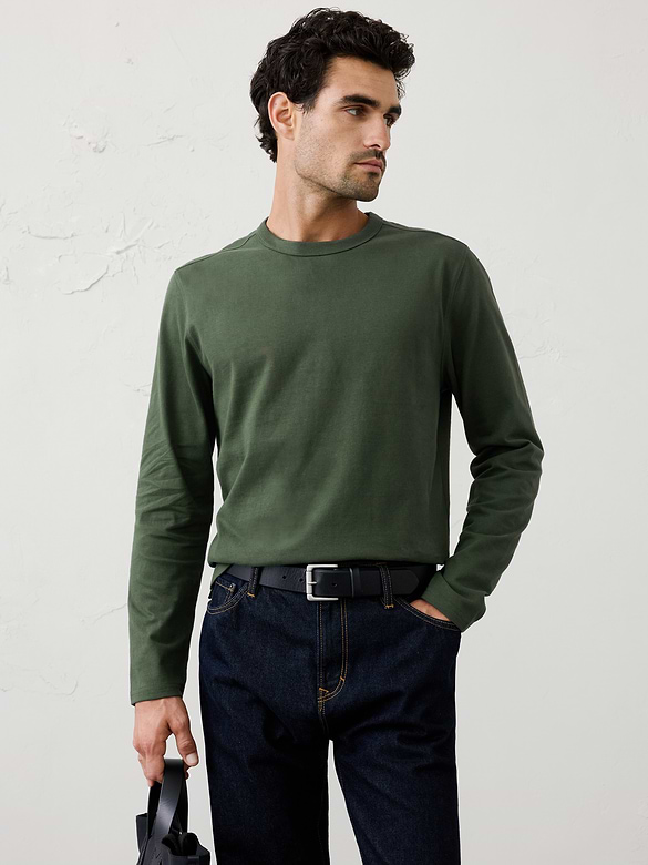 Brushed Midweight Long-Sleeve T-Shirt