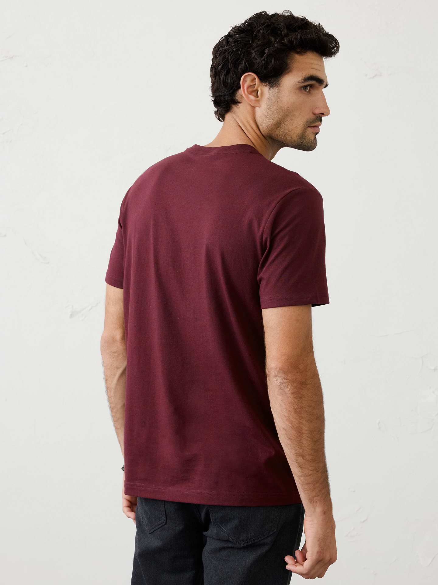 Image 2 of 8, Standard-Fit Premium Wash V-Neck Shirt