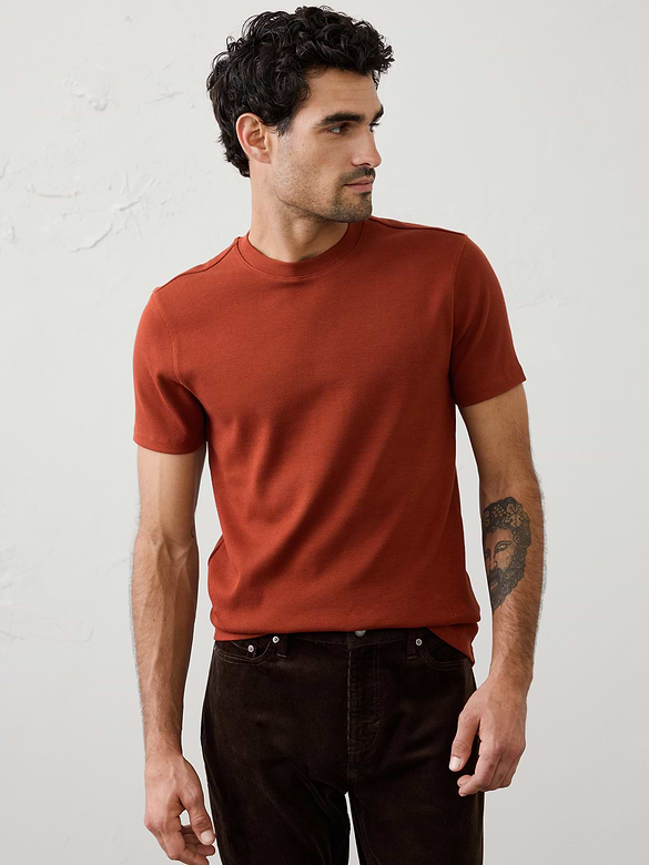 Mini Ribbed Crew-Neck T-Shirt