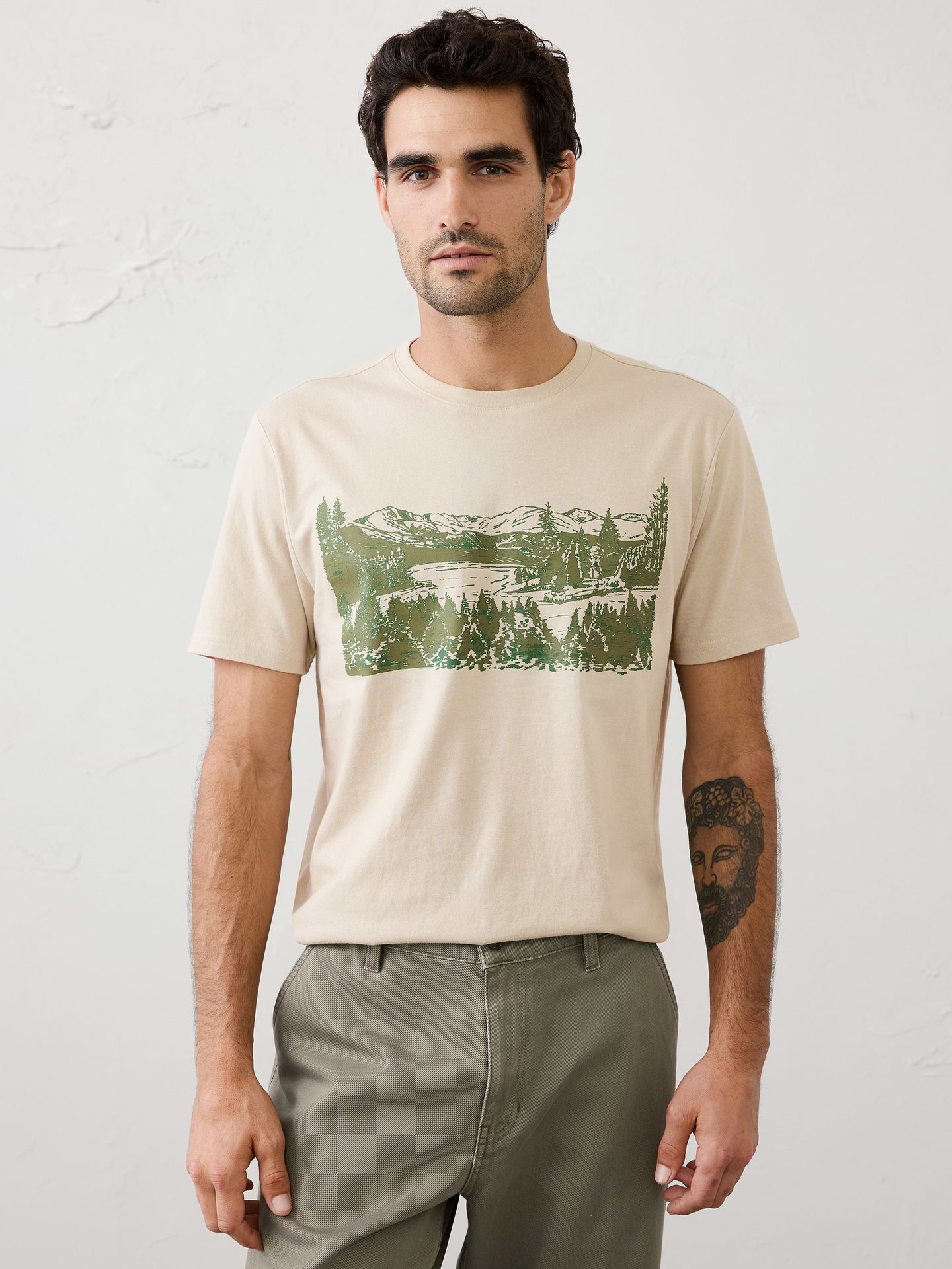 Image 1 of 8, Crew neck. Short sleeves., Made exclusively for Banana Republic Factory., Product #1181270