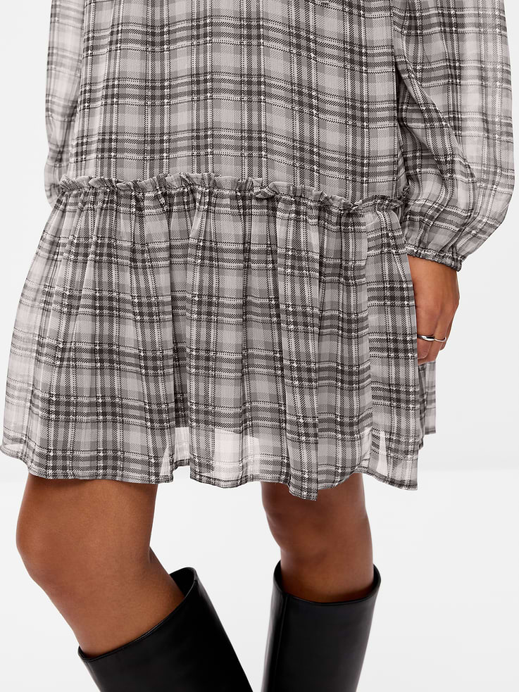 Image 5 of 9, Chiffon Ruffle Swing Mini Dress