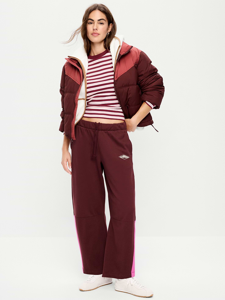 Image 1 of 5, SoComfy. The perfect-weight, never-taking-this-off fleece., elastic-drawstring waistband, hip pockets, seamed barrel leg, Product #1185360