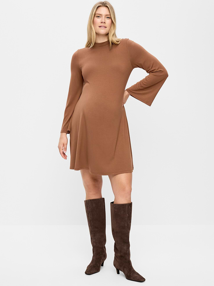Image 1 of 4, mock neck, long bell sleeves, Product #915841