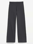 Image 2 of 2, High-Waisted Fleece Wide-Leg Leggings