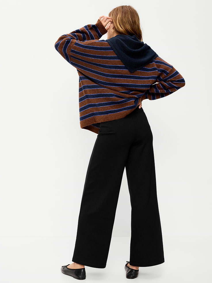 Image 3 of 4, High-Waisted Fleece Wide-Leg Leggings