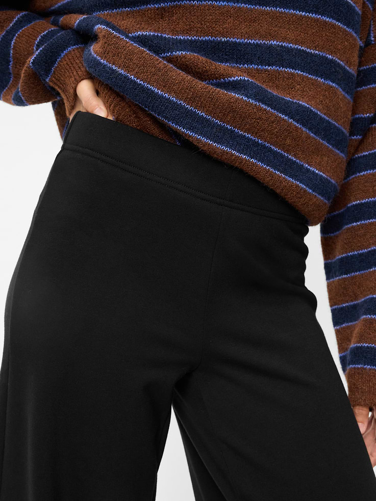 Image 4 of 4, High-Waisted Fleece Wide-Leg Leggings