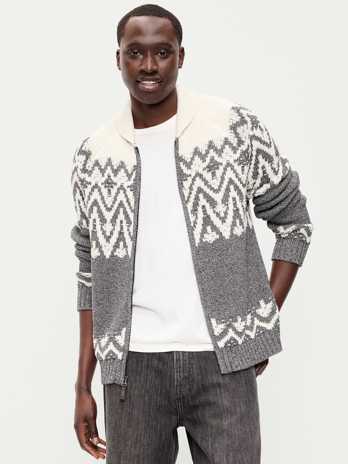 Image 1 of 1, shawl collar, full-zip front, Product #1182702