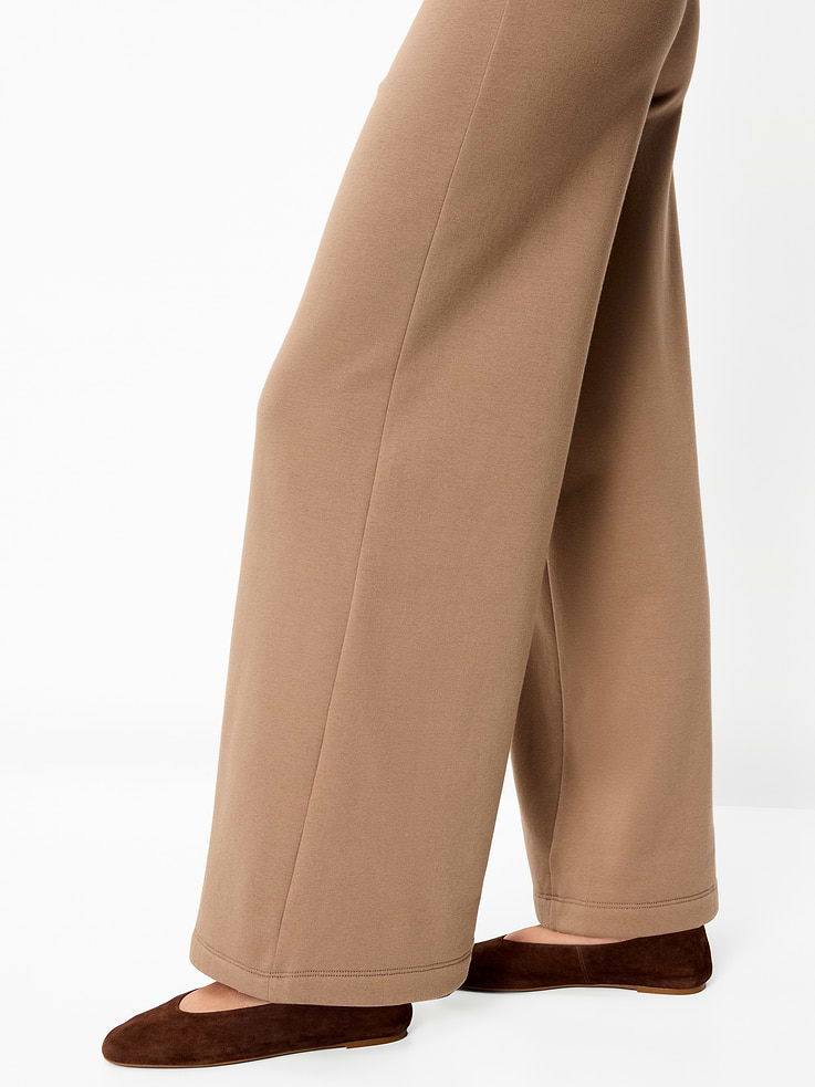 Image 4 of 5, High-Waisted Fleece Wide-Leg Leggings