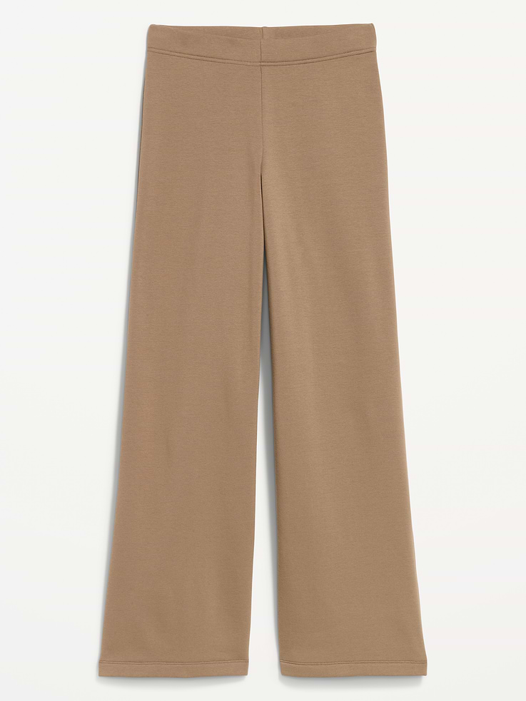 Image 5 of 5, High-Waisted Fleece Wide-Leg Leggings