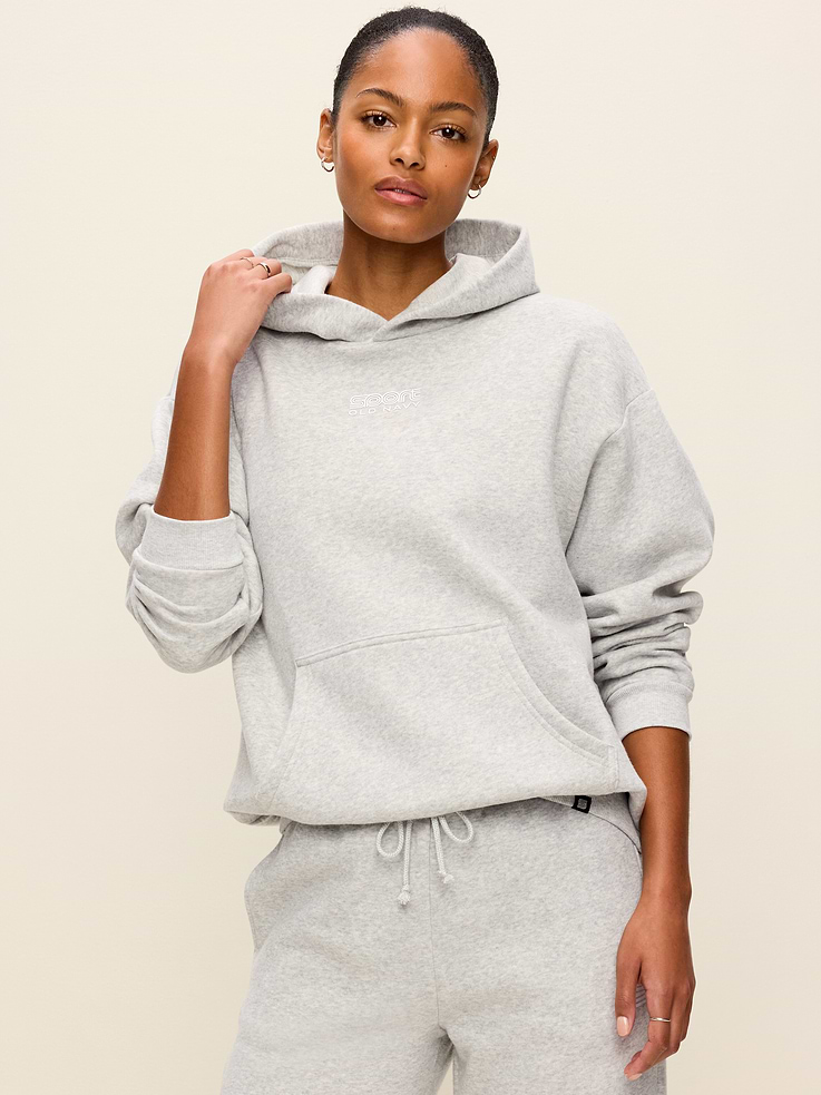 Image 1 of 6, Make your moves in Old Navy Sport's Baseline Fleece: Our newest fleece, featuring a cozy soft-brushed interior., built-in hood, kangaroo pocket, rib-knit trim, Product #903760