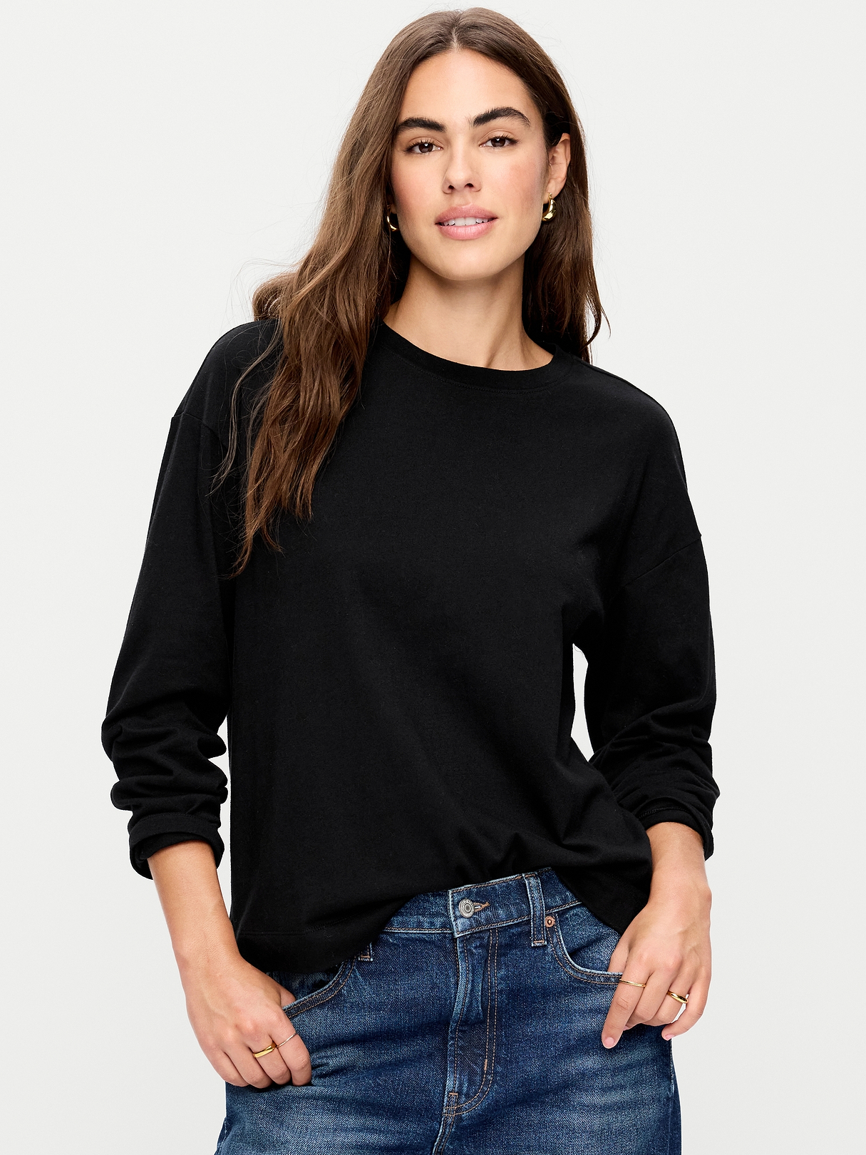 Vintage Long-Sleeve Crew-Neck T-Shirt | Old Navy