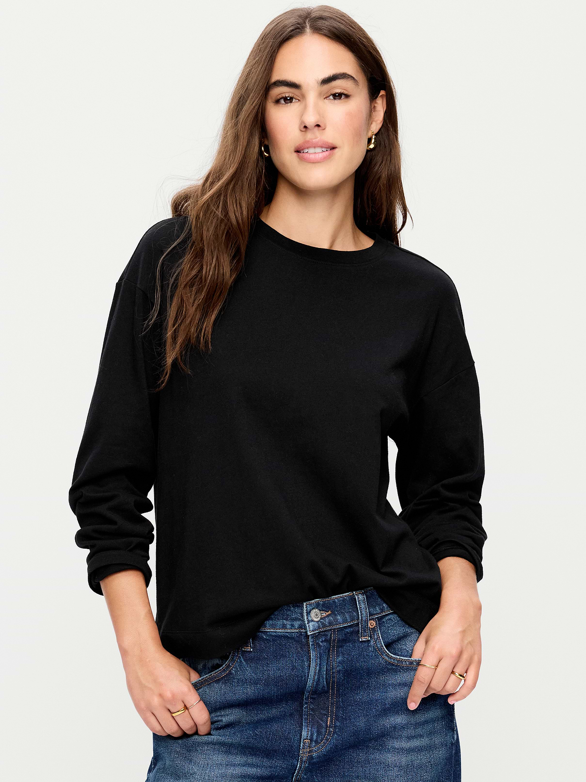Vintage Long-Sleeve Crew-Neck T-Shirt
