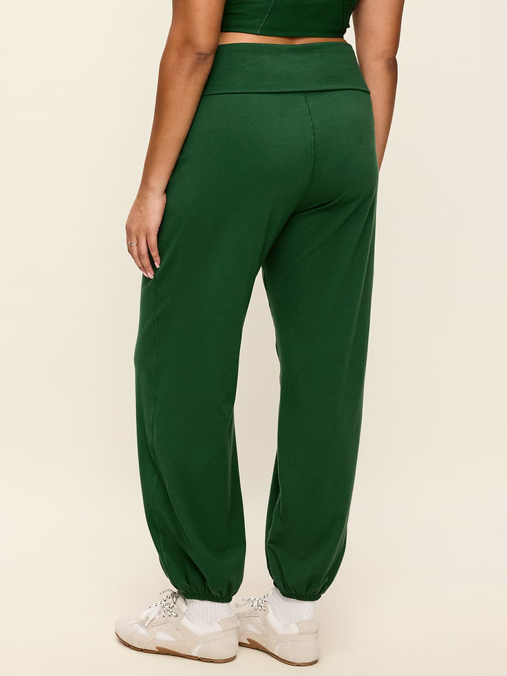 Image 10 of 10, Fold-Over Waist Fitted Joggers