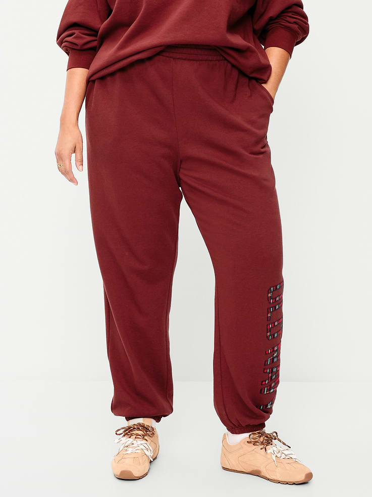 Image 4 of 7, High-Waisted Cinched-Ankle Sweatpants