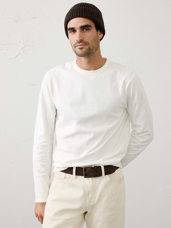 Brushed Midweight Long-Sleeve T-Shirt