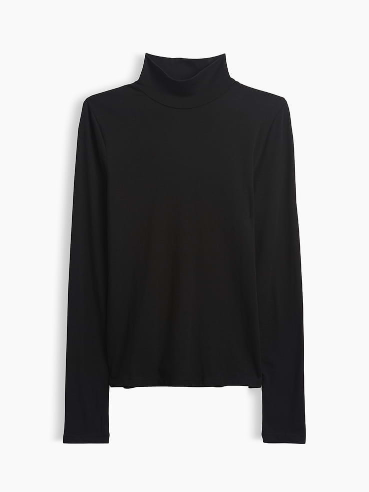 Image 2 of 2, Stretch Jersey Mockneck T-Shirt
