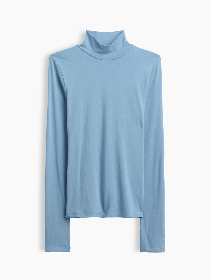 Image 2 of 2, Stretch Jersey Mockneck T-Shirt