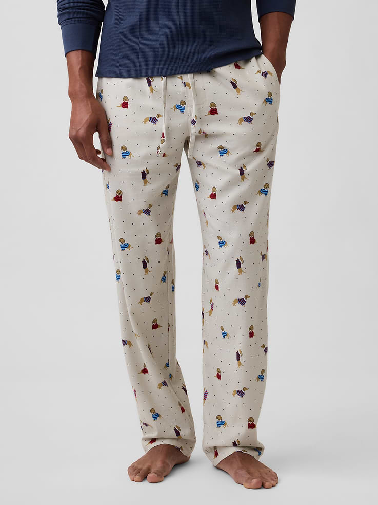 Image 3 of 4, Relaxed Flannel PJ Pants
