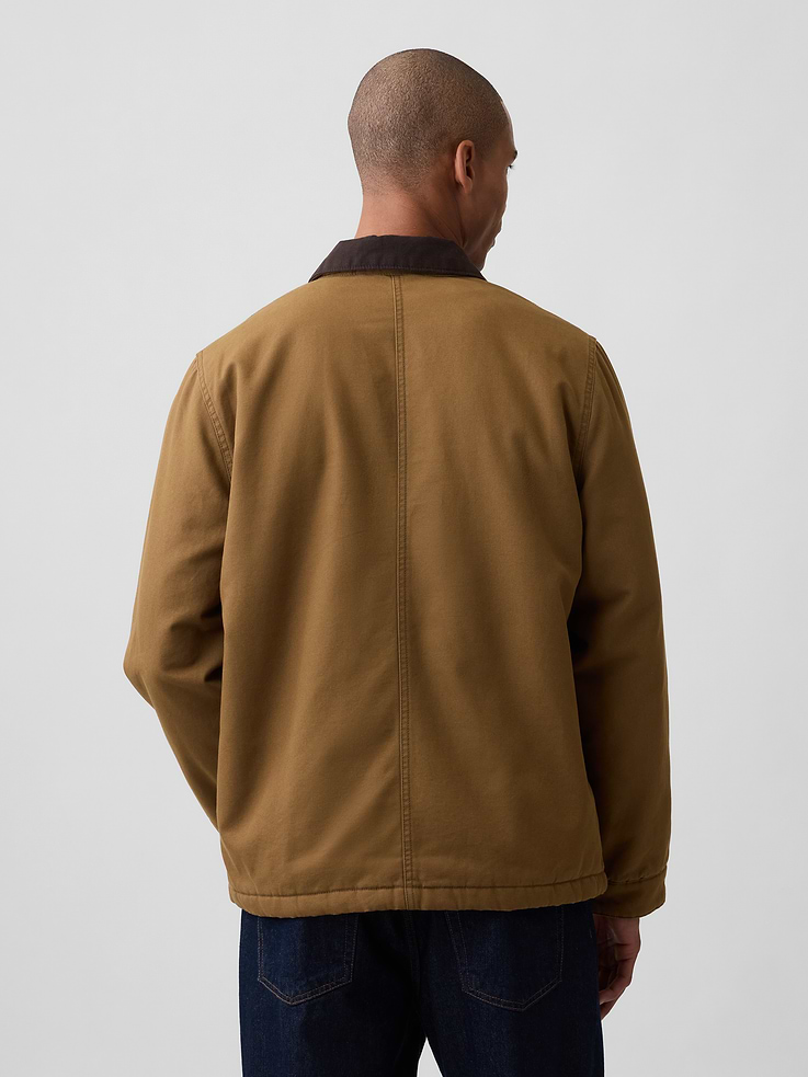 Image 2 of 5, Relaxed Canvas Chore Jacket