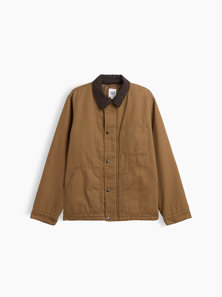 Image 5 of 5, Relaxed Canvas Chore Jacket