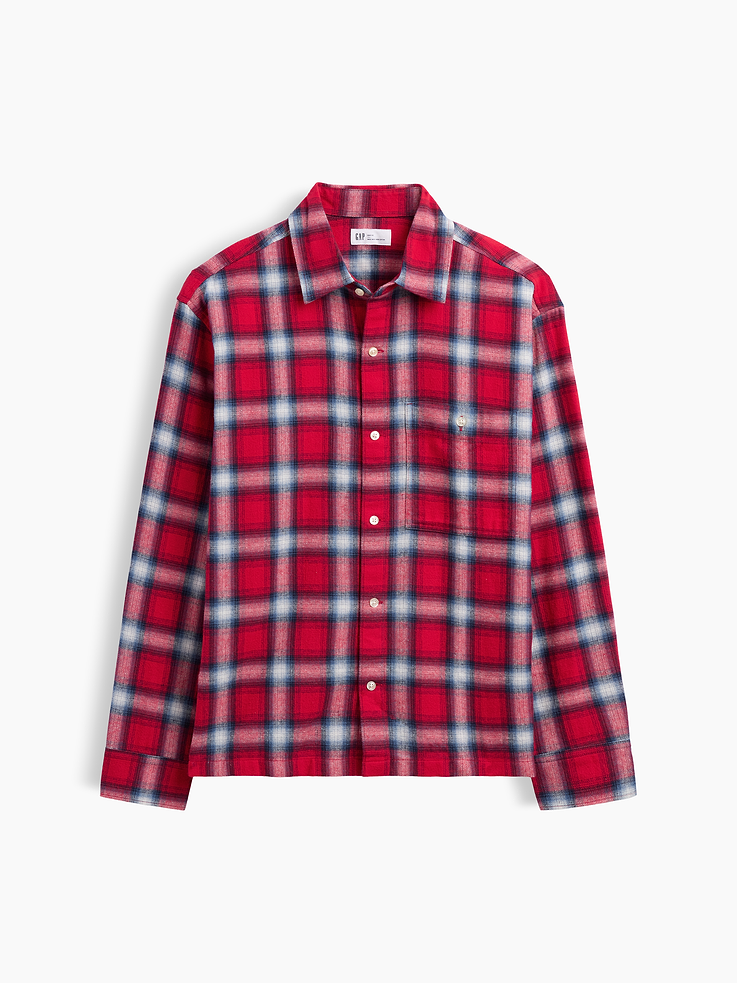 Image 5 of 5, Flannel Shirt in Boxy Fit