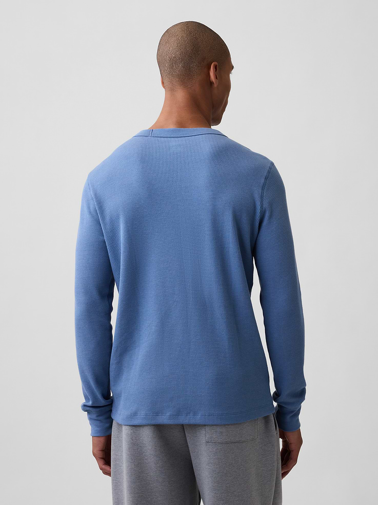 Image 2 of 5, Waffle-Knit Crewneck T-Shirt