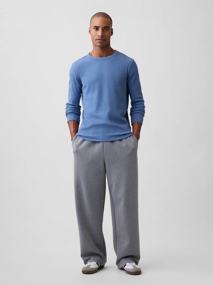 Image 3 of 5, Waffle-Knit Crewneck T-Shirt