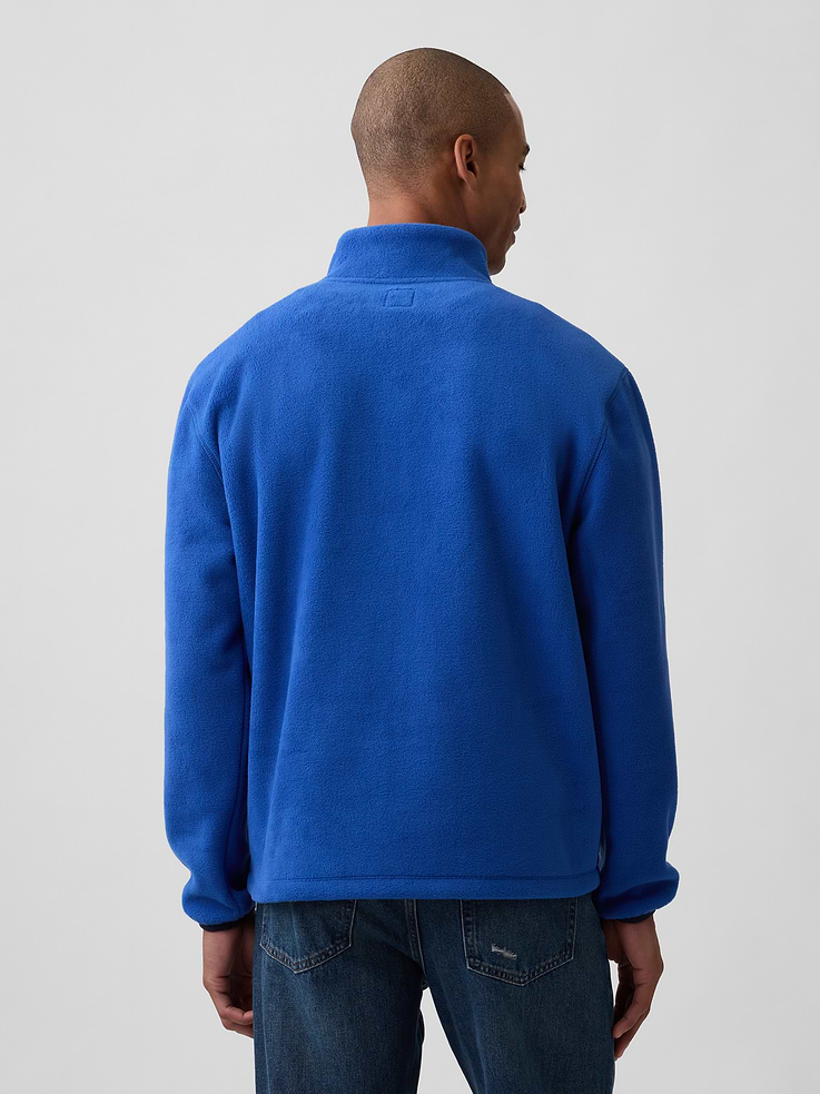 Image 2 of 4, Relaxed Microfleece Half-Zip Sweatshirt