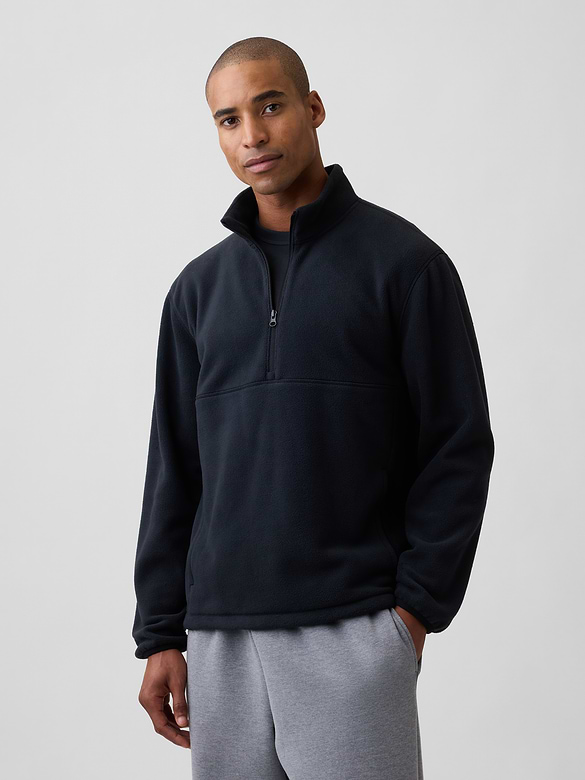 Relaxed Microfleece Half-Zip Sweatshirt
