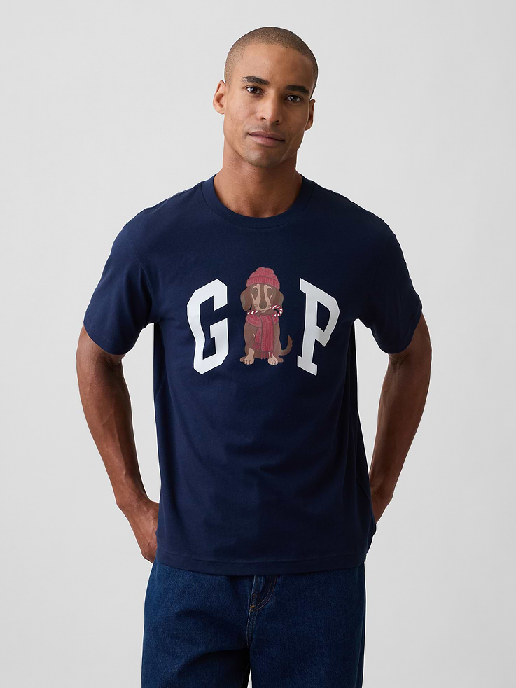 Image 1 of 5, Soft jersey knit., Short sleeves., Crewneck., Gap logo at front., Product #1191176