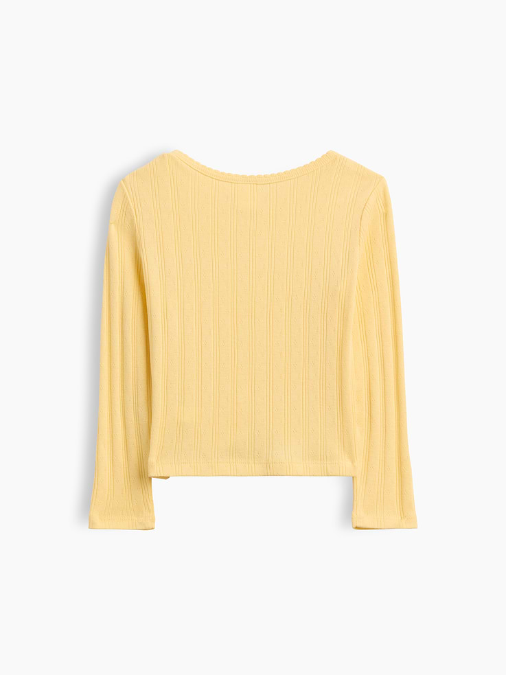 Image 2 of 2, Baby & Toddler Pointelle Rib T-Shirt