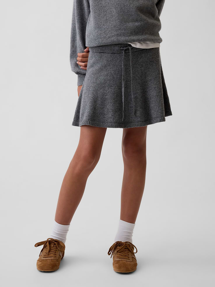 Image 3 de 5, Jupe-short Effet cachemire en tricot pour Enfant