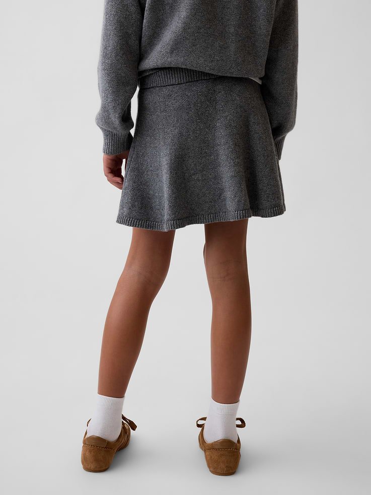 Image 4 de 5, Jupe-short Effet cachemire en tricot pour Enfant