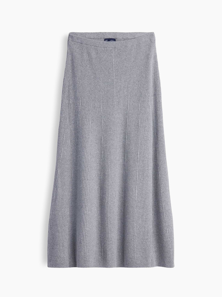 Image 6 of 6, CashSoft Rib Sweater Maxi Skirt