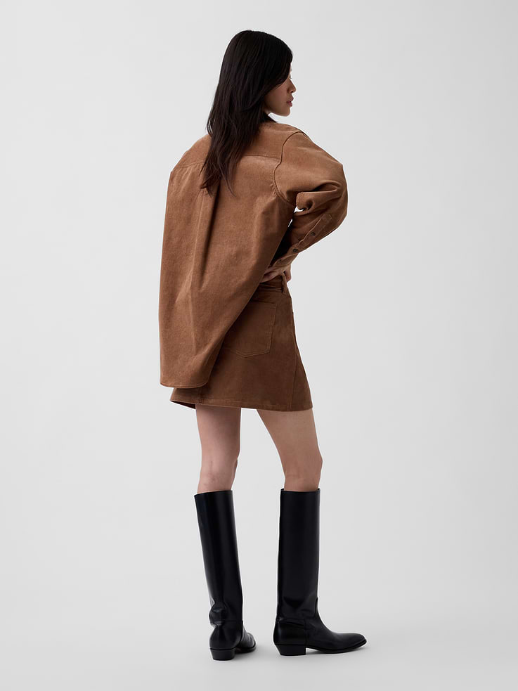 Image 2 de 6, Jupe courte en velours côtelé