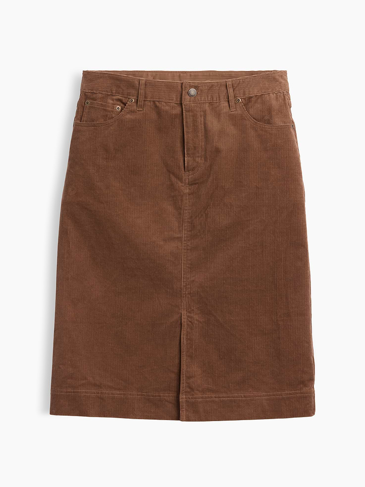 Image 5 of 5, Corduroy Knee-Length Skirt