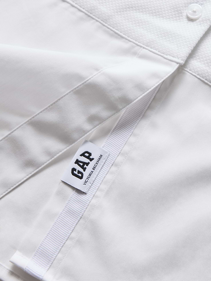 Image 6 of 9, Gap × Victoria Beckham Organic Cotton Tuxedo Shirt, Cardmember Early Access
