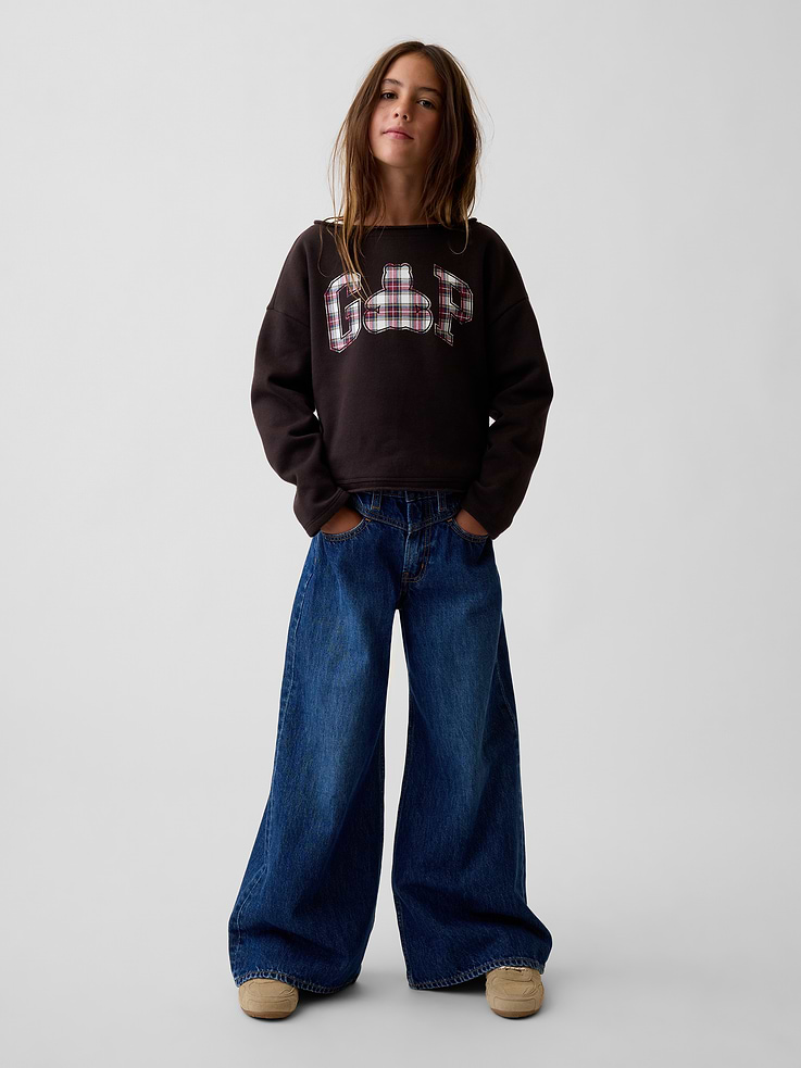 Image 2 of 6, Kids VintageSoft Rollneck Logo Sweatshirt