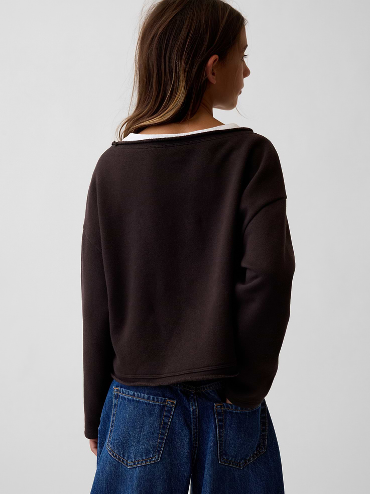 Image 3 of 6, Kids VintageSoft Rollneck Logo Sweatshirt