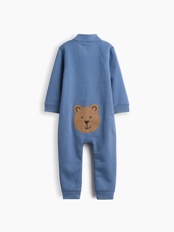 Image 2 of 3, Baby VintageSoft Brannan Bear Quarter-Zip One-Piece