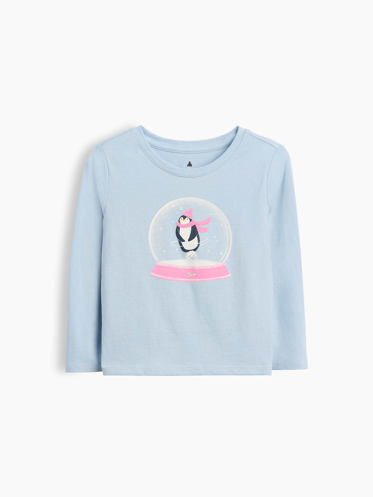Image 1 of 2, Our favorite mix-and-match essentials go from tummy time to playtime in no time. All made with soft cotton in playful prints and bright colors., Soft cotton jersey graphic T-shirt., Crewneck., Long sleeves., Graphics at front., Product #1185617