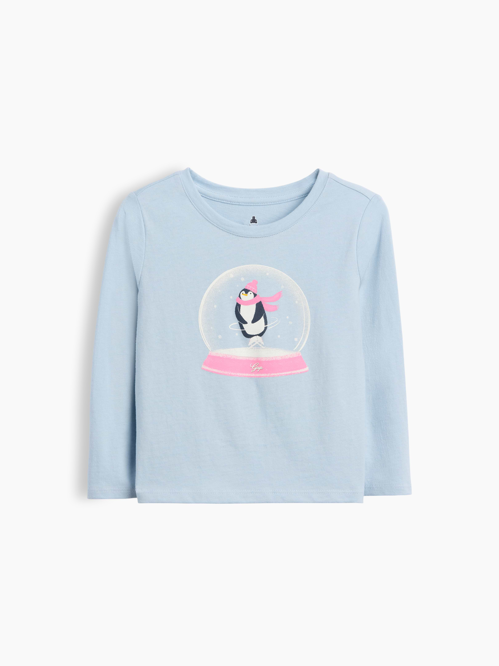 Image 1 of 2, Our favorite mix-and-match essentials go from tummy time to playtime in no time. All made with soft cotton in playful prints and bright colors., Soft cotton jersey graphic T-shirt., Crewneck., Long sleeves., Graphics at front., Product #1185617