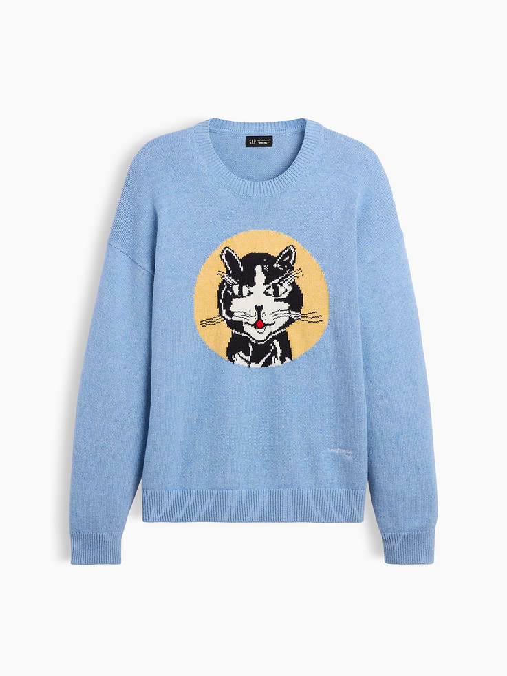 Image 7 of 9, Gap | Lichtenstein | Whitney | Laughing Cat Sweater
