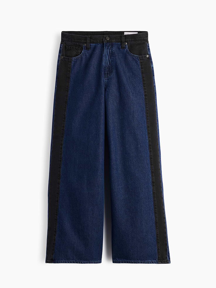 Image 6 of 6, Mid Rise UltraSoft Tonal Baggy Jeans