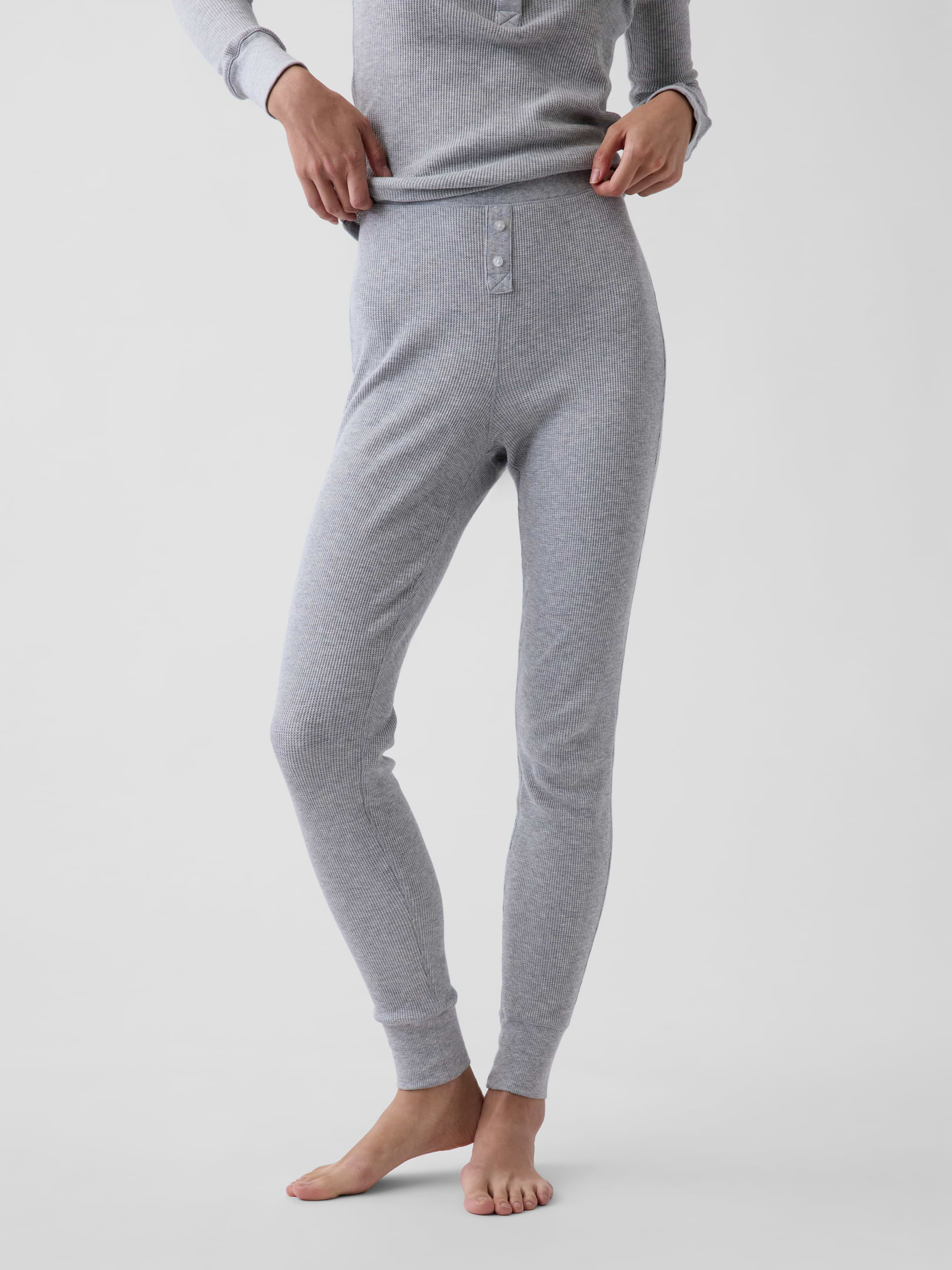 Image 2 de 6, Legging de pyjama gaufré