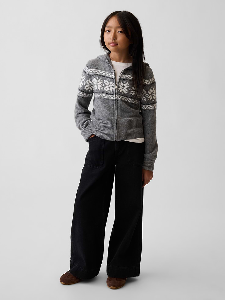 Image 4 of 5, Kids CashSoft Zip Sweater Hoodie
