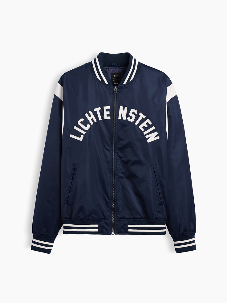 Image 9 of 10, Gap | Lichtenstein | Whitney | Standing Explosion Varsity Jacket