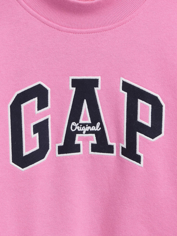 Image 3 of 5, Kids VintageSoft Oversized Mockneck Logo Sweatshirt